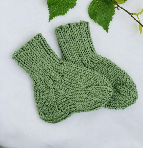 Merino vilnos kojinytės (žalios)  