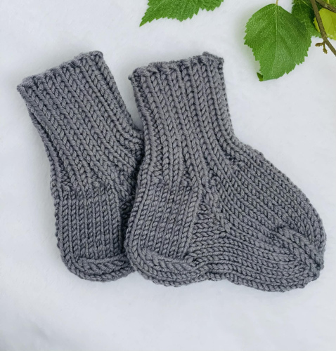 Merino vilnos kojinytės (tamsiai pilkos) 