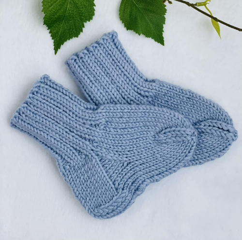 Merino vilnos kojinytės (violetiniai melsvos)  