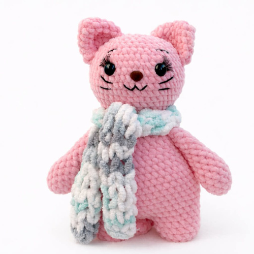 Nertas žaisliukas "Rožinė katytė"