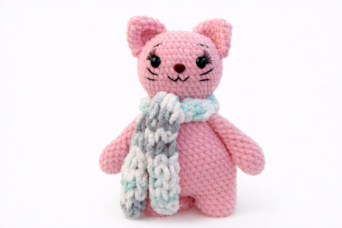 Nertas žaisliukas "Rožinė katytė"